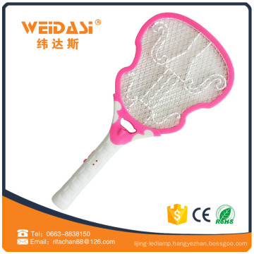 2017 good quality powerful rechargeable cute electric mosquito swatter for sale